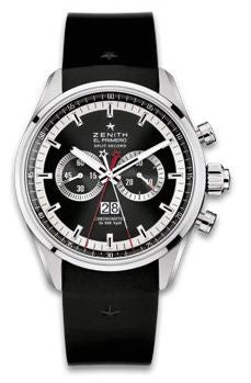 Zenith El Primero Rattrapante Stainless Steel / Black / Rubber : Ref Number 03.2050.4026/91.R530