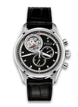 Zenith El Primero Tourbillon Stainless Steel / Black : Ref Number 03.2050.4035/21.C630
