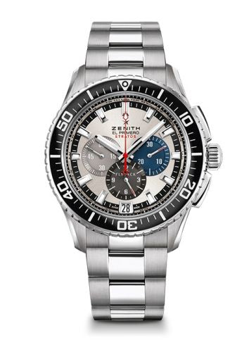 Zenith El Primero Stratos Flyback Tribute to Felix Baumgartner Bracelet : Ref Number 03.2066.405/69.M2060