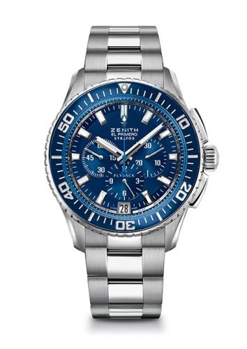 Zenith El Primero Stratos Flyback Blue Bracelet : Ref Number 03.2067.405/51.M2060