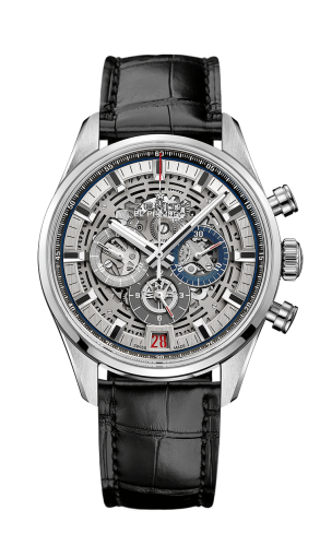Zenith El Primero Chronomaster Full Open 42 Stainless Steel / Alligator : Ref Number 03.2081.400/78.C813