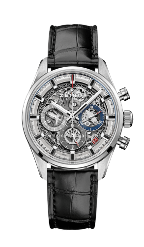 Zenith El Primero Chronomaster Full Open 38 Stainless Steel / Alligator : Ref Number 03.2153.400/78.C813