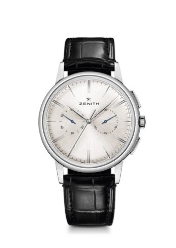 Zenith Elite Chronograph Classic Stainless Steel / Silver / Alligator : Ref Number 03.2270.4069/01.C493