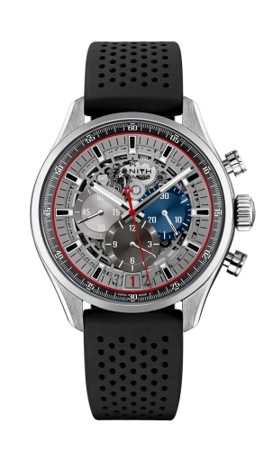 Zenith El Primero Chronomaster Skeleton 45 Stainless Steel / Rubber : Ref Number 03.2522.400/69.R576