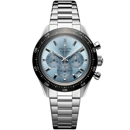 Zenith Chronomaster Sport Yoshida Stainless Steel / Aqua Blue / Bracelet : Ref Number 03.3105.3600/52.M3100