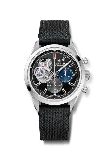 Zenith Chronomaster Open Stainless Steel / Black / Rubber : Ref Number 03.3300.3604/21.C822