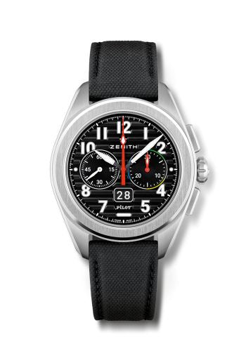 Zenith PILOT Big Date Flyback Stainless Steel / Black : Ref Number 03.4000.3652/21.I001