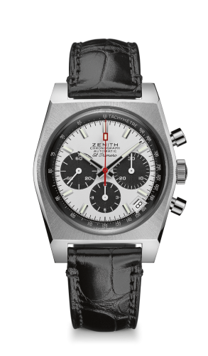 Zenith El Primero A384 Revival 50th Anniversary El Primero Stainless Steel / Panda / Alligator : Ref Number 03.A384.400/21.C815