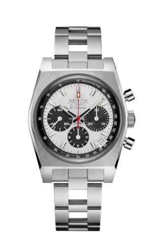 Zenith El Primero A384 Revival 50th Anniversary El Primero Stainless Steel / Panda / Ladder : Ref Number 03.A384.400/21.M384
