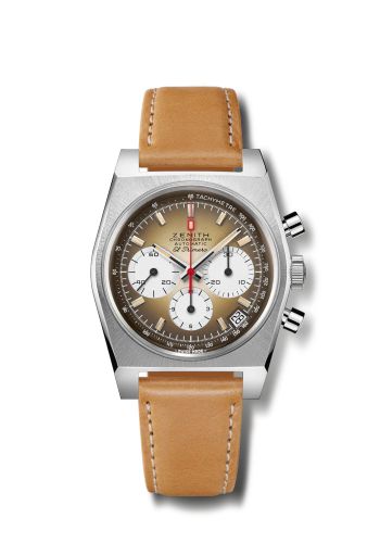 Zenith El Primero A385 Revival Stainless Steel / Brown / Strap : Ref Number 03.A384.400/385.C855