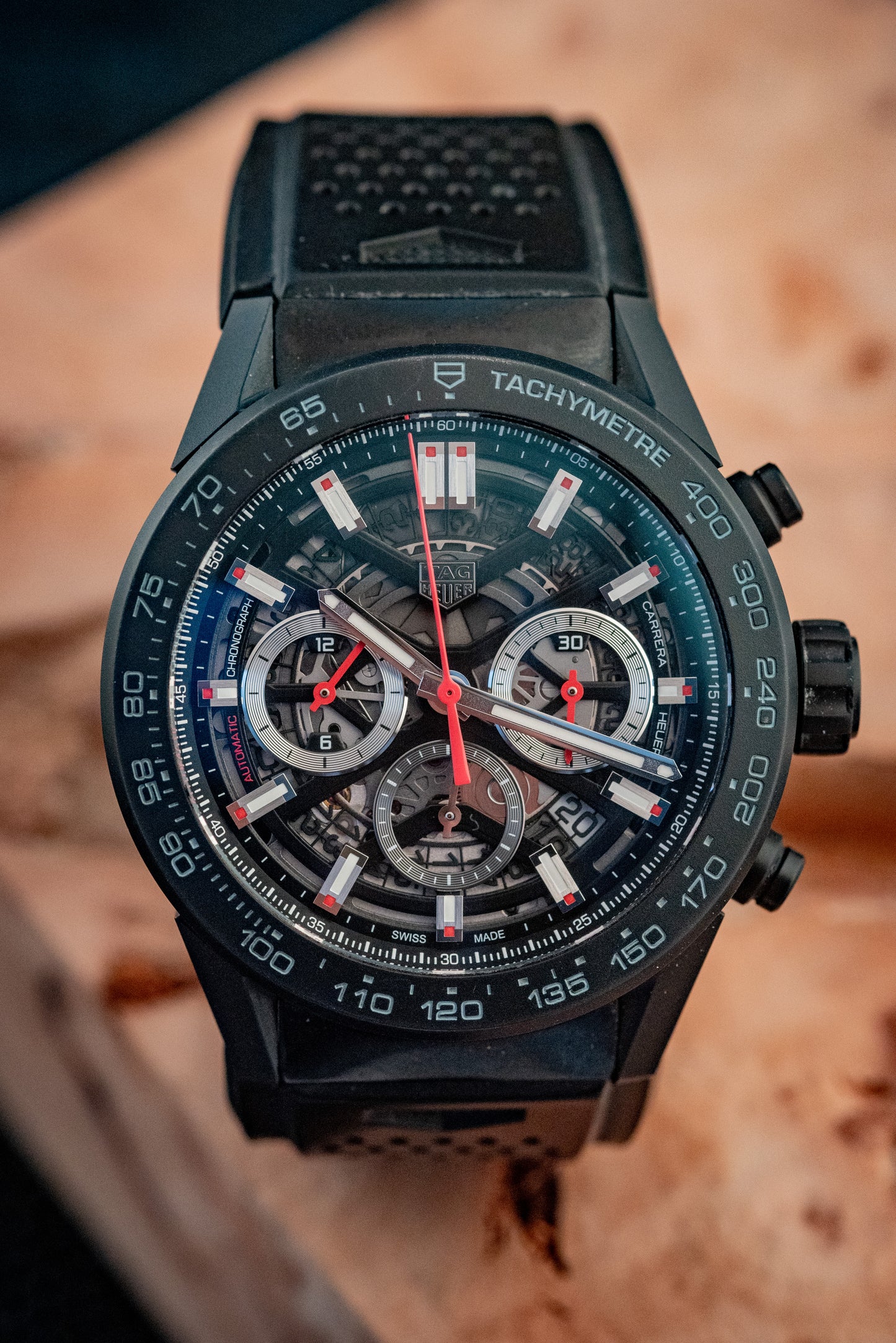 TAG Heuer Carrera Caliber Heuer 02 Chronograph CBG2A90.FT6173 Box And Papers Original Purchase Receipt