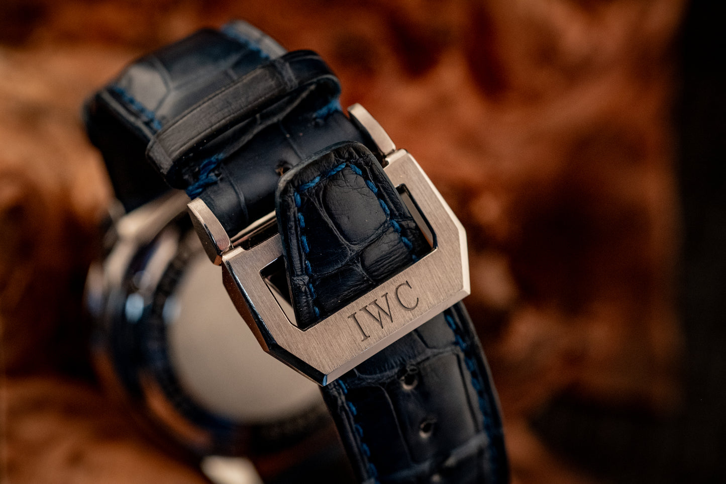 IWC Portuguese Chronograph Blue Strap Box And Papers Ref IW371446