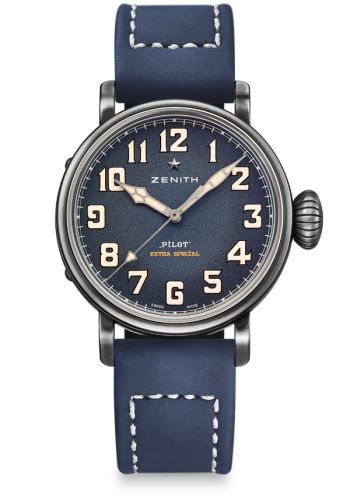 Zenith Pilot Type 20 Extra Special 40 Aged Stainless Steel / Blue : Ref Number 11.1940.679/53.C808