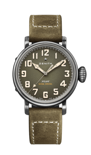 Zenith Pilot Type 20 Special Edition Aged Stainless Steel / Green : Ref Number 11.1943.679/63.C800