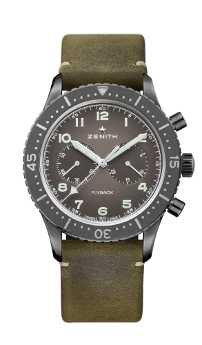 Zenith Cronometro Tipo CP-2 Flyback Aged Steel / Slate : Ref Number 11.2240.405/21.C773