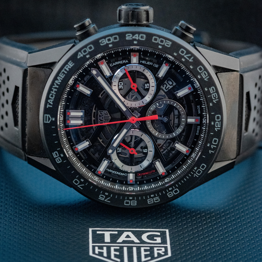 TAG Heuer Carrera Caliber Heuer 02 Chronograph CBG2A90.FT6173 Box And Papers Original Purchase Receipt