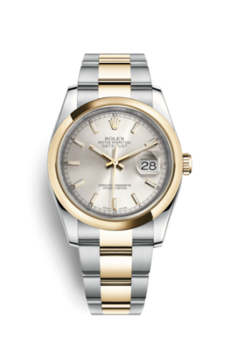 Rolex Datejust 36 Rolesor Yellow Domed / Oyster / Silver : Ref Number 116203-0131