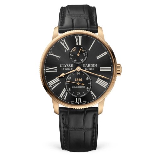 Ulysse Nardin Marine Torpilleur Rose Gold / Black / Alligator : Ref Number 1182-310/42