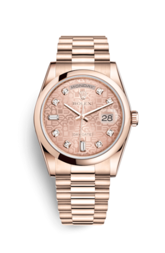 Rolex Day-Date 36 Everose Domed / President / Pink Computer : Ref Number 118205f-0004