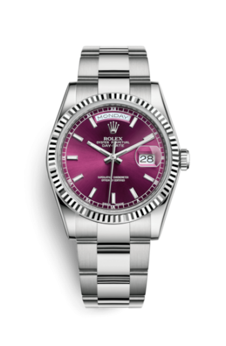 Rolex Day-Date 36 White Gold / Oyster / Cherry : Ref Number 118239-0304