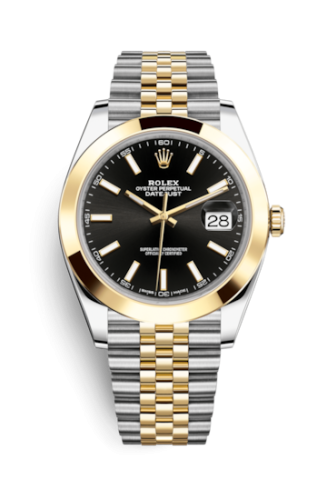 Rolex Datejust 41 Rolesor Yellow Smooth / Jubilee / Black : Ref Number 126303-0014