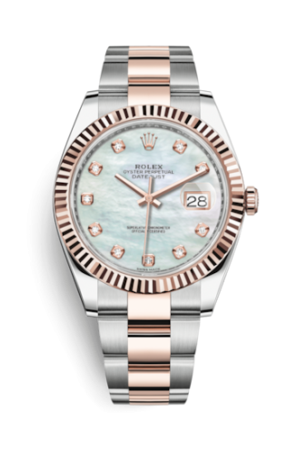 Rolex Datejust 41 Rolesor Everose Fluted / Oyster / MOP : Ref Number 126331-0013