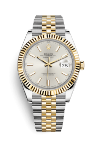 Rolex Datejust 41 Rolesor Yellow Fluted / Jubilee / Silver : Ref Number 126333-0002