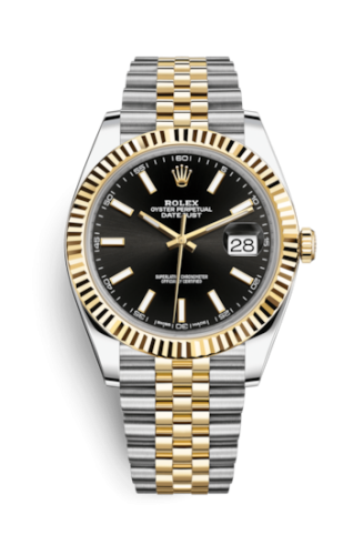 Rolex Datejust 41 Rolesor Yellow Fluted / Jubilee / Black : Ref Number 126333-0014