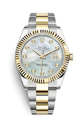 Rolex Datejust 41 Rolesor Yellow Fluted / Oyster / MOP - Diamond : Ref Number 126333-0017