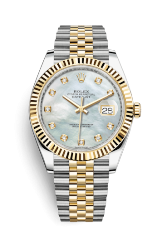 Rolex Datejust 41 Rolesor Yellow Fluted / Jubilee / MOP - Diamond : Ref Number 126333-0018