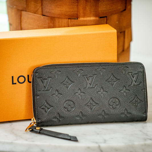Louis Vuitton M61864 Monogram Empreinte Zippy Wallet Box Dust Bag Original Purchase Receipt