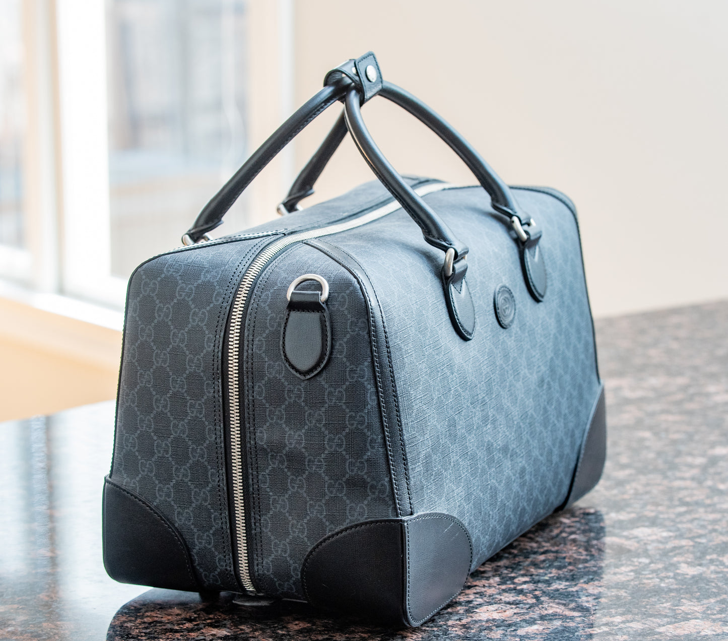 Gucci Black Medium Duffle Bag With Strap And Purchase Receipt Current MSRP Over $2500!