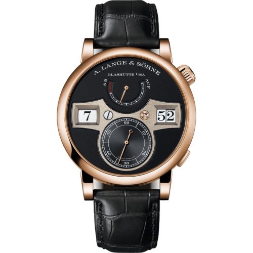 A. Lange & Sšhne Zeitwerk Pink Gold / Black : Ref Number 142.031