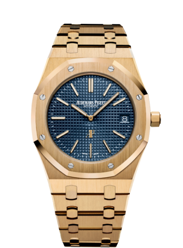 Audemars Piguet Royal Oak Extra-Thin Yellow Gold / Blue : Ref Number 15202BA.OO.1240BA.01