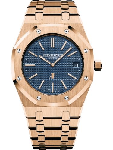 Royal Oak Extra-Thin Pink Gold / Blue