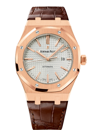 Audemars Piguet Royal Oak 15400 Pink Gold / Silver / Strap : Ref Number 15400OR.OO.D088CR.01
