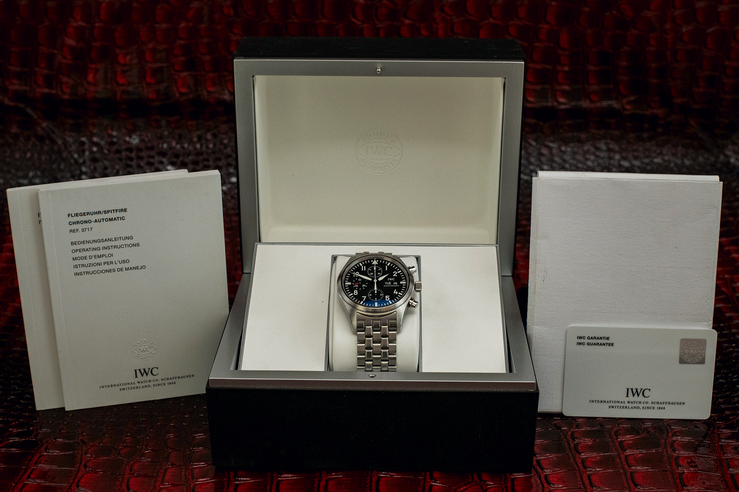 IWC Pilot Spitfire Black Dial IW31704 Full Set Box And Papers