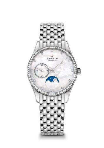 Zenith Elite Ultra Thin Lady Moonphase MOP / Diamond / Bracelet : Ref Number 16.2310.692/81.M2310