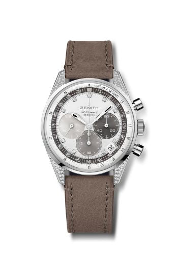 Zenith Chronomaster Original Stainless Steel / Diamond / Silver / Strap : Ref Number 16.3200.3600/03.C906