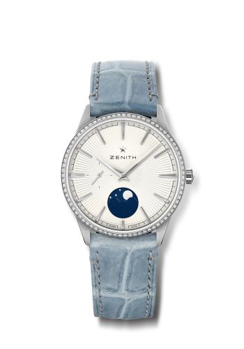 Zenith Elite Moon Phase 36 Stainless Steel / Silver : Ref Number 16.3200.692/01.C832