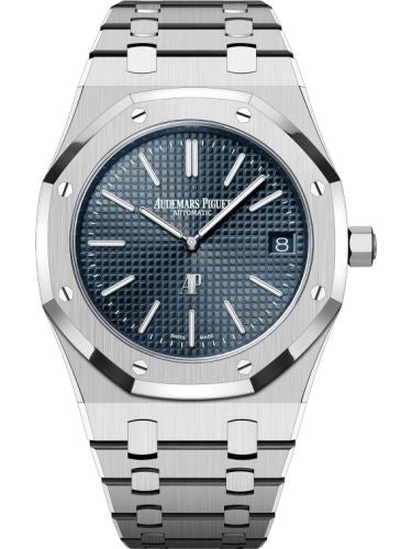 Audemars Piguet Royal Oak Extra-Thin Stainless Steel / Blue / 50th Anniversary : Ref Number 16202ST.OO.1240ST.02