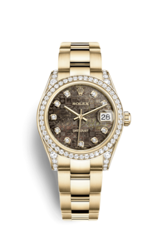 Rolex Datejust 31 Yellow Gold Diamond / Oyster / Black MOP Computer : Ref Number 178158-0043