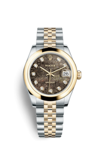 Rolex Datejust 31 Rolesor Yellow Domed / Jubilee / Black MOP Computer : Ref Number 178243-0058