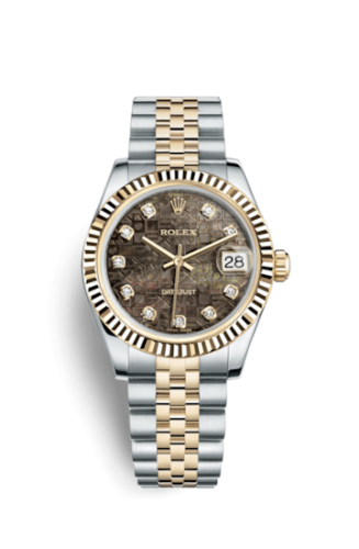 Rolex Datejust 31 Rolesor Yellow Fluted / Jubilee / Black MOP Computer : Ref Number 178273-0057