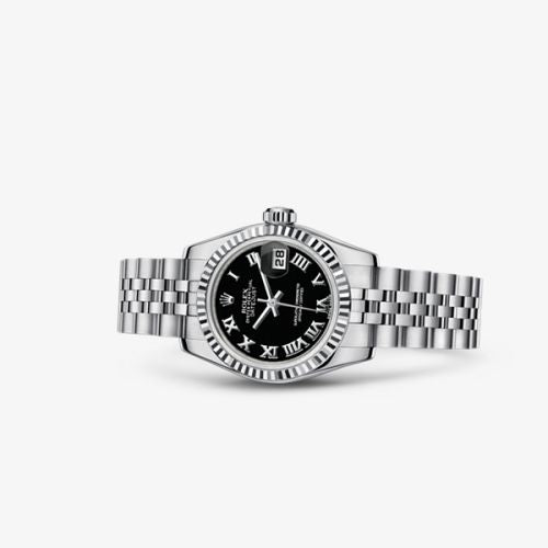 Rolex Lady-Datejust 26 Fluted Black Jubilee : Ref Number 179174-0096