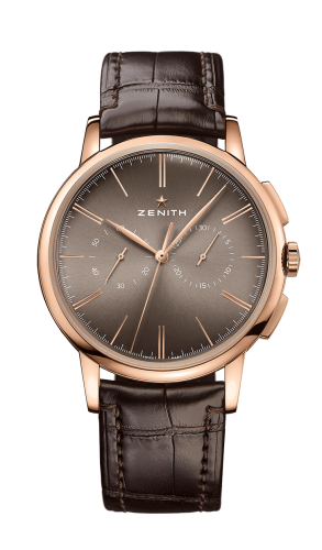 Zenith Elite Chronograph Classic Rose Gold / Grey / Alligator : Ref Number 18.2270.4069/18.C498