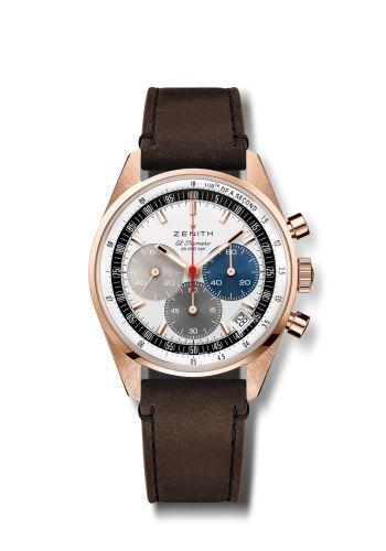 Zenith Chronomaster Original Rose Gold / Silver / Strap : Ref Number 18.3200.3600/69.C901