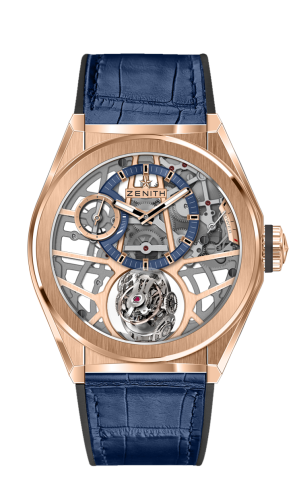 Zenith Defy Zero G Rose Gold / Skeleton / Alligator : Ref Number 18.9000.8812/79.R584