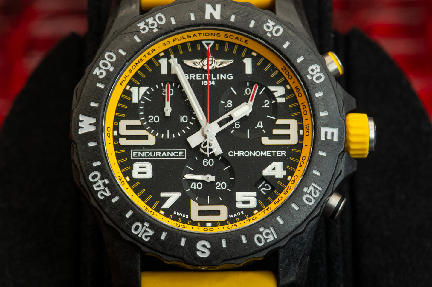 Breitling Endurance Pro Yellow Box And Electronic Papers Under Warranty Ref X82310A41B1S1