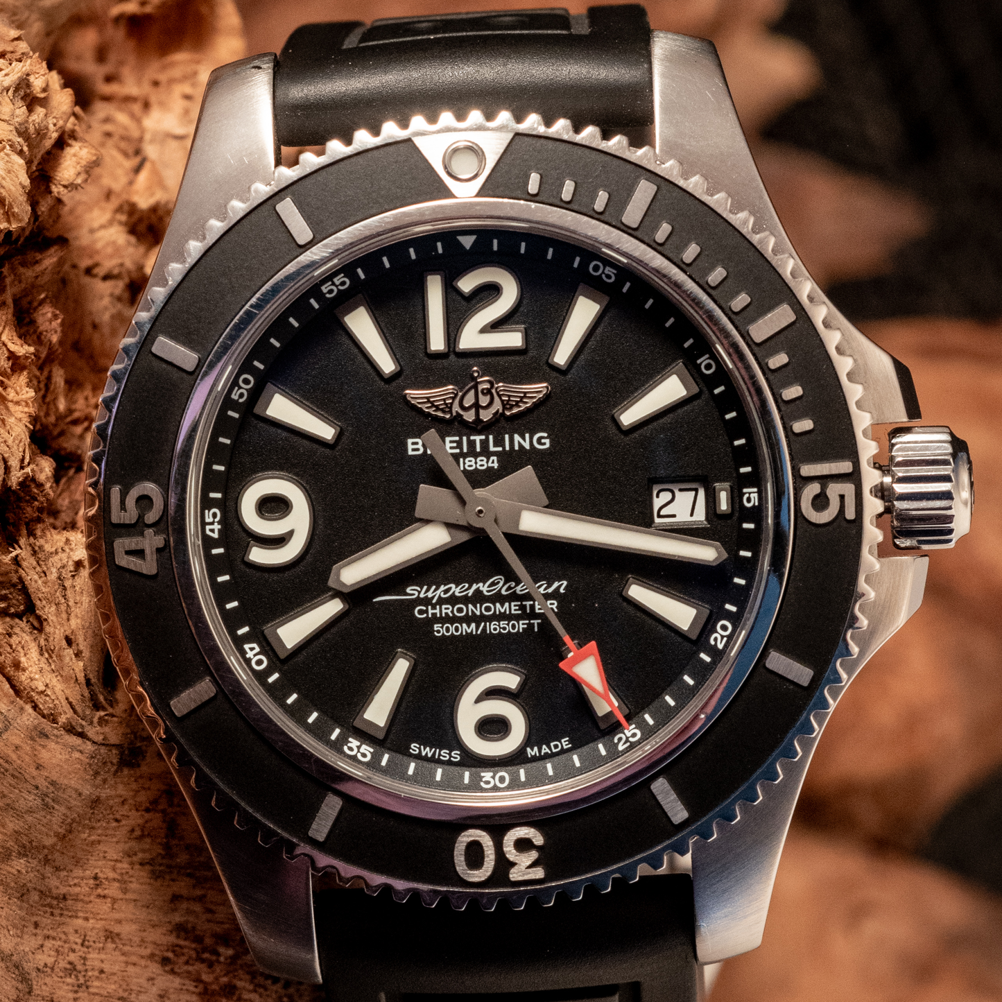 Breitling Superocean 42mm 2022 Service Paperwork Box And Papers Travel Pouch Ref A17366021B1S2